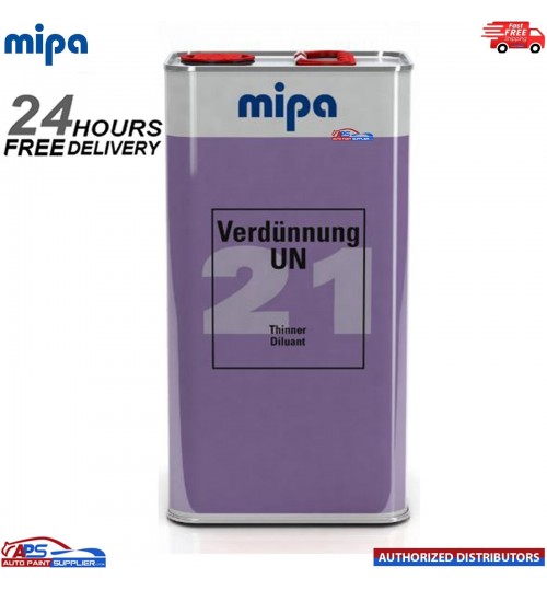 1x MIPA UN 21 THINNER UN21 5LTR - FAST DELIVERY